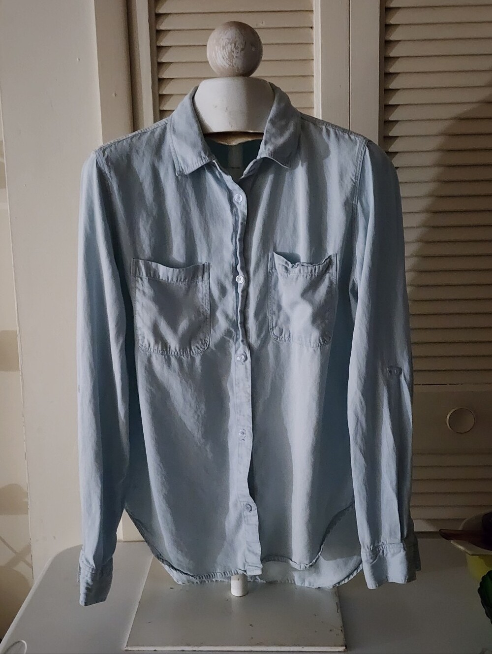 RD Style Light Blue Casual Button-Down Shirt